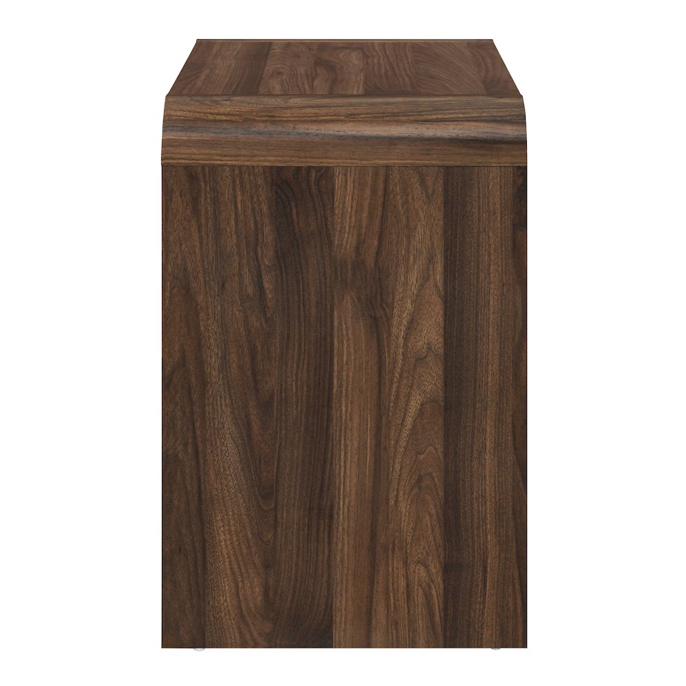 Mara Wood 2-Drawer End Table in Walnut/Brown. Picture 3