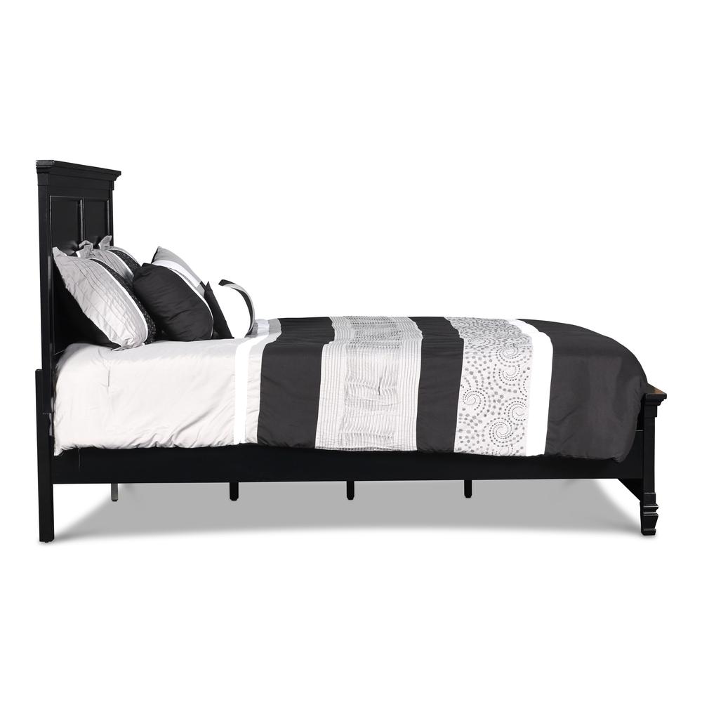Furniture Tamarack Solid Wood King Panel Bed in Black. Picture 3