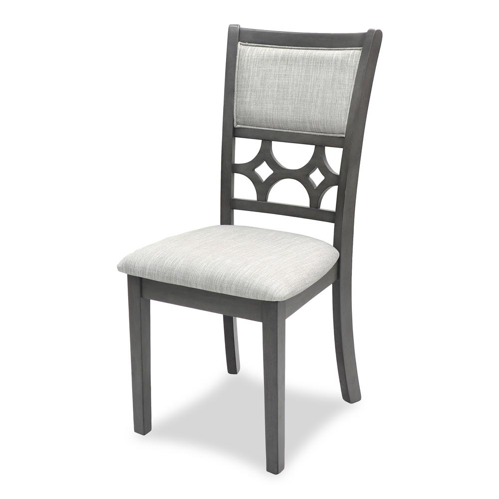 Furniture Mitchell 5-Piece Transitional Wood Dining Set in Gray. Picture 7
