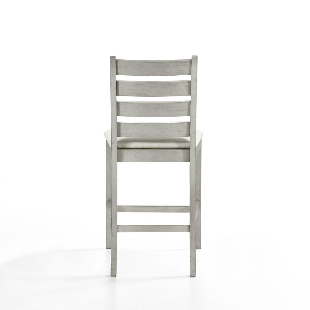 Furniture Pascal Wood Counter Chair in Driftwood (Set of 2). Picture 5