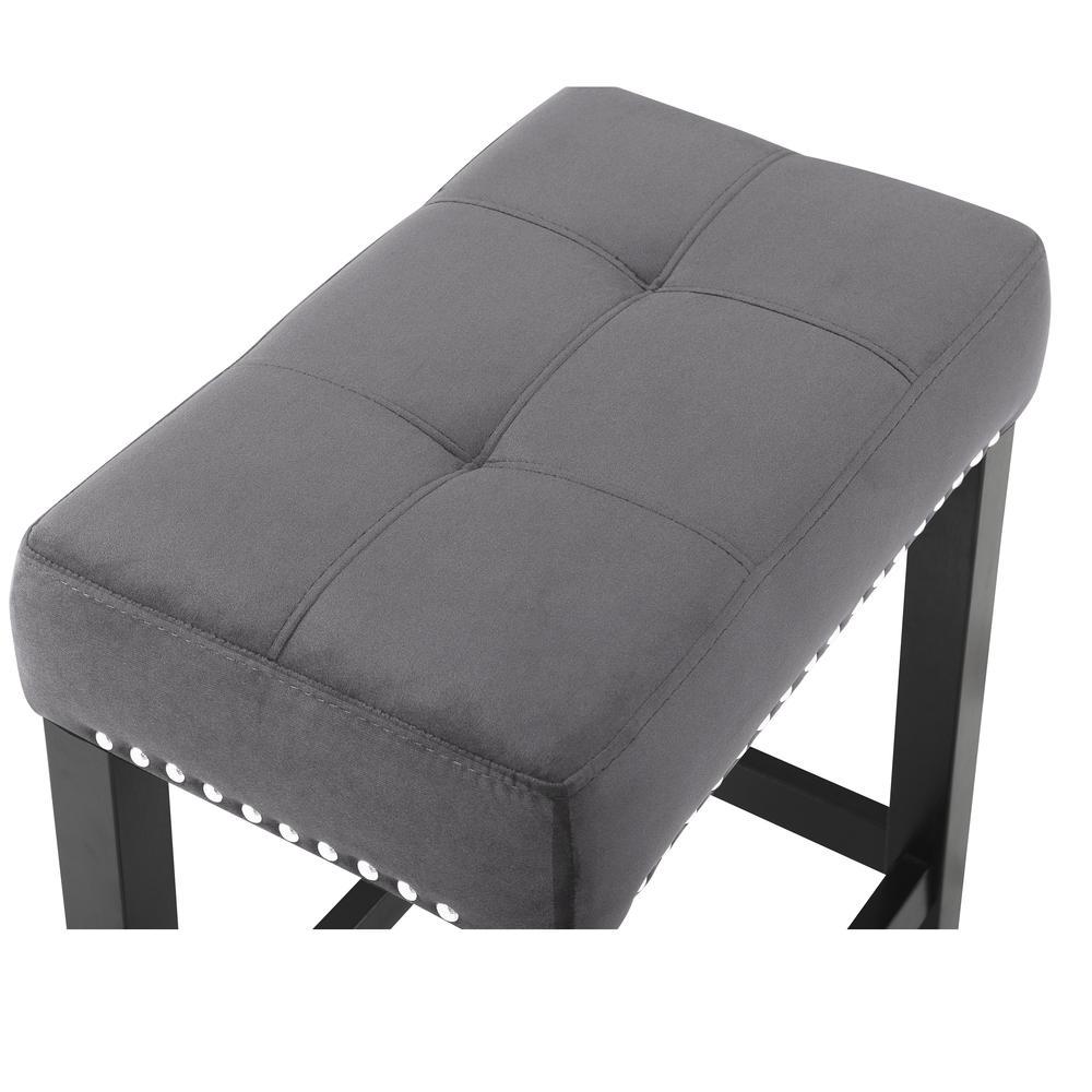 Furniture Celeste 4-Piece Faux Marble & Wood Bar Set in Gray. Picture 10