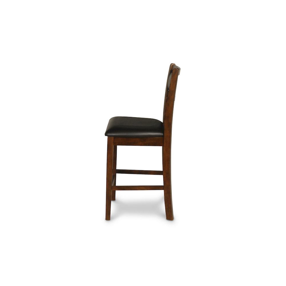 Gia 3-Piece 42" Wood Counter Drop Leaf Table Set, Brown. Picture 8