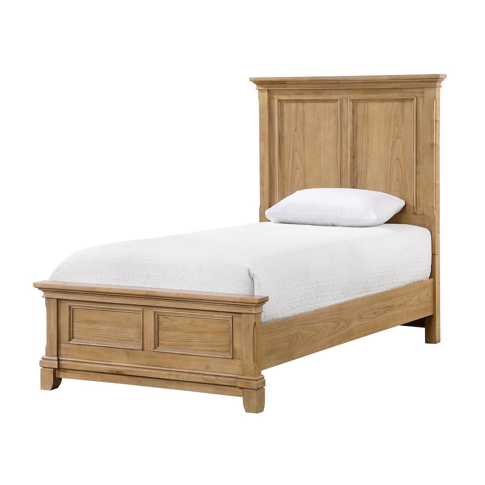 Sunstone Wood Twin Size Panel Bed in Natural. Picture 1