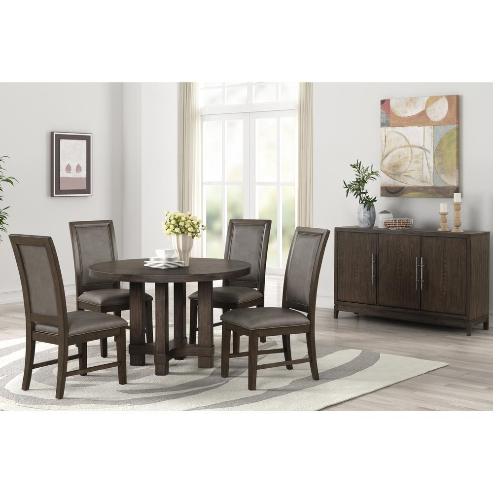Cityscape Round Dining Table-Walnut. Picture 7