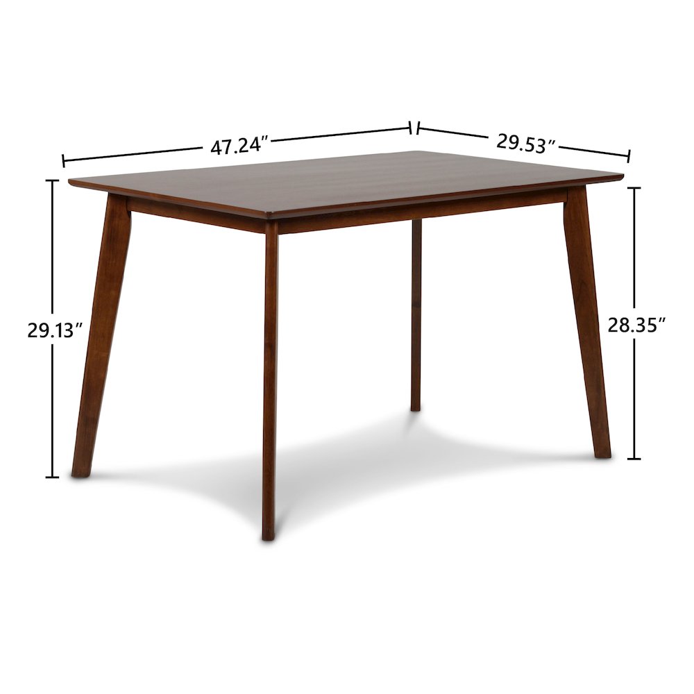 Furniture Morocco Rectangle Dining Table- Walnut. Picture 6