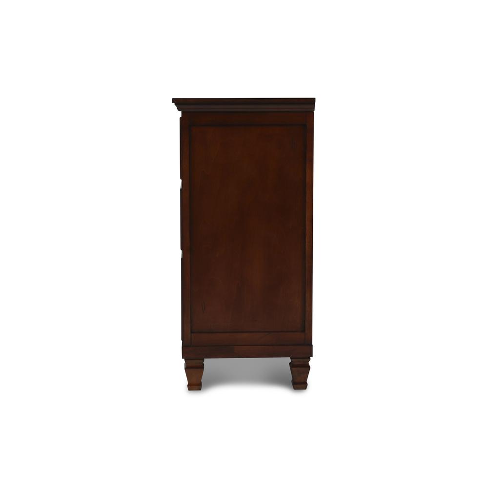 Furniture Tamarack Solid Wood 8-Drawer Dresser in Brown Cherry. Picture 4