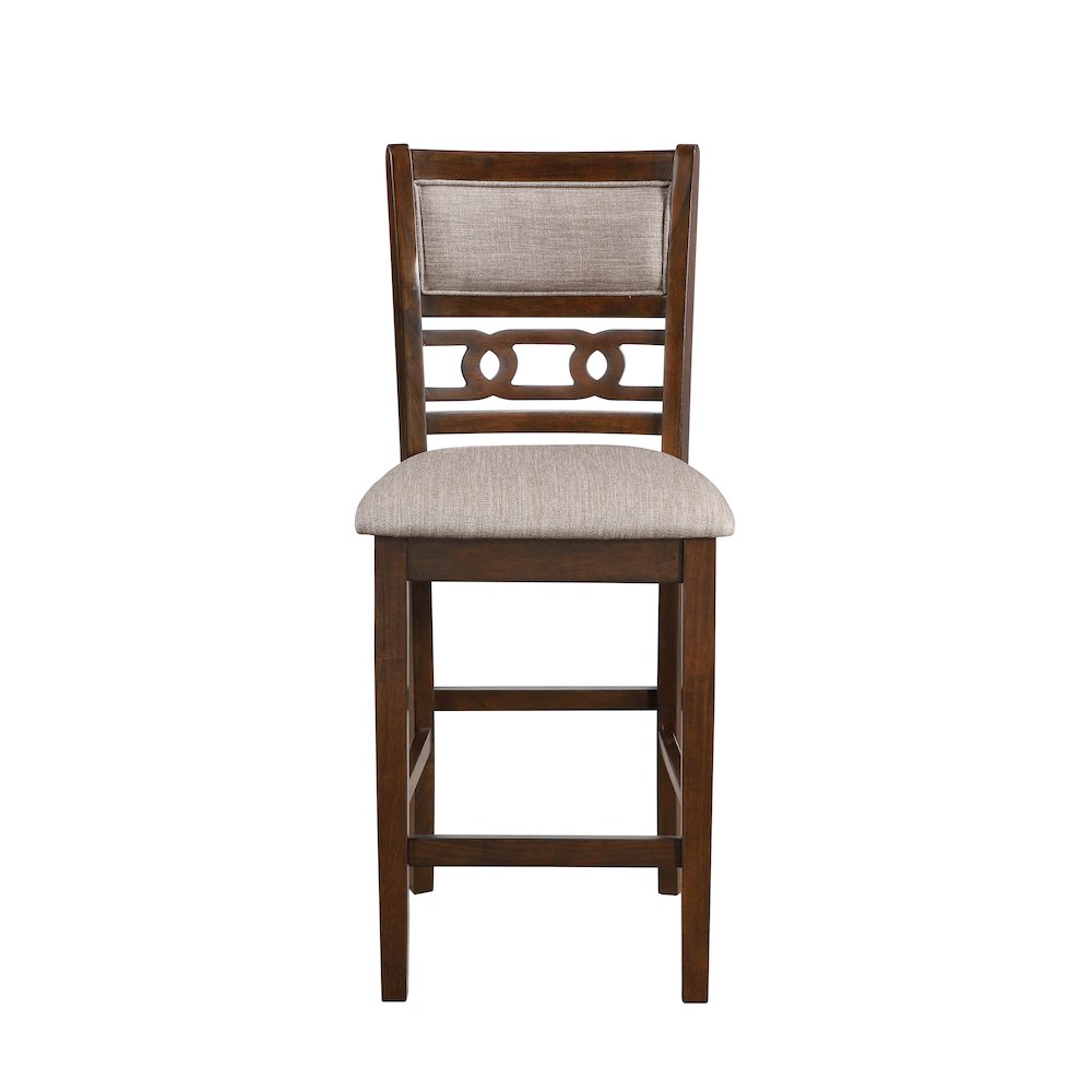 Furniture Gia Solid Wood Counter Table 2 Chairs in Cherry Brown. Picture 4