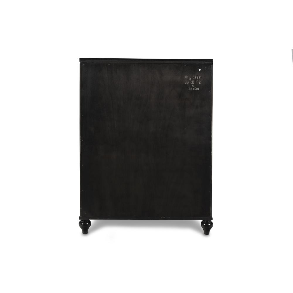 Furniture Modern Style Solid Wood Chest in Black Finish. Picture 6