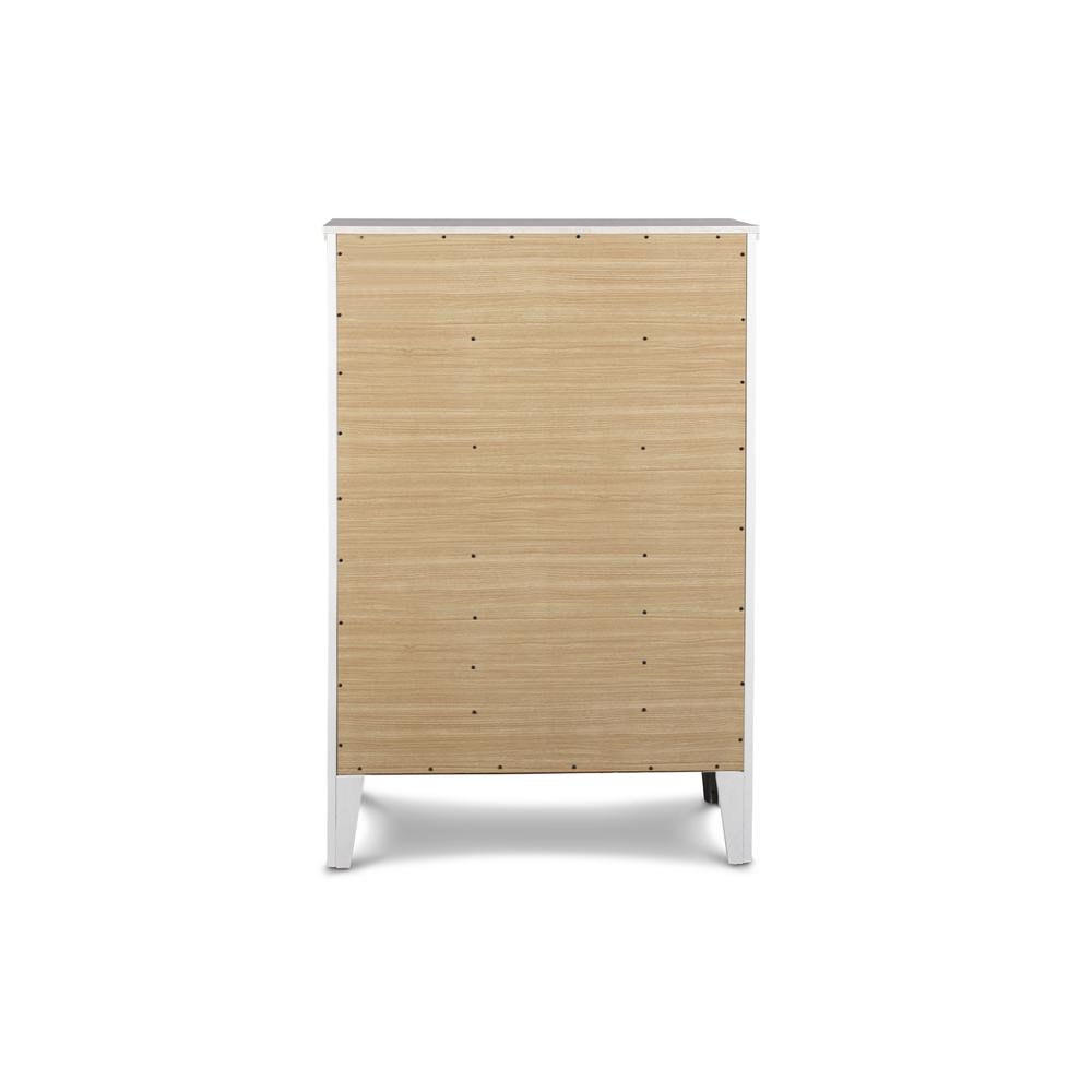 Furniture Andover Transitional Solid Wood Chest in White. Picture 8