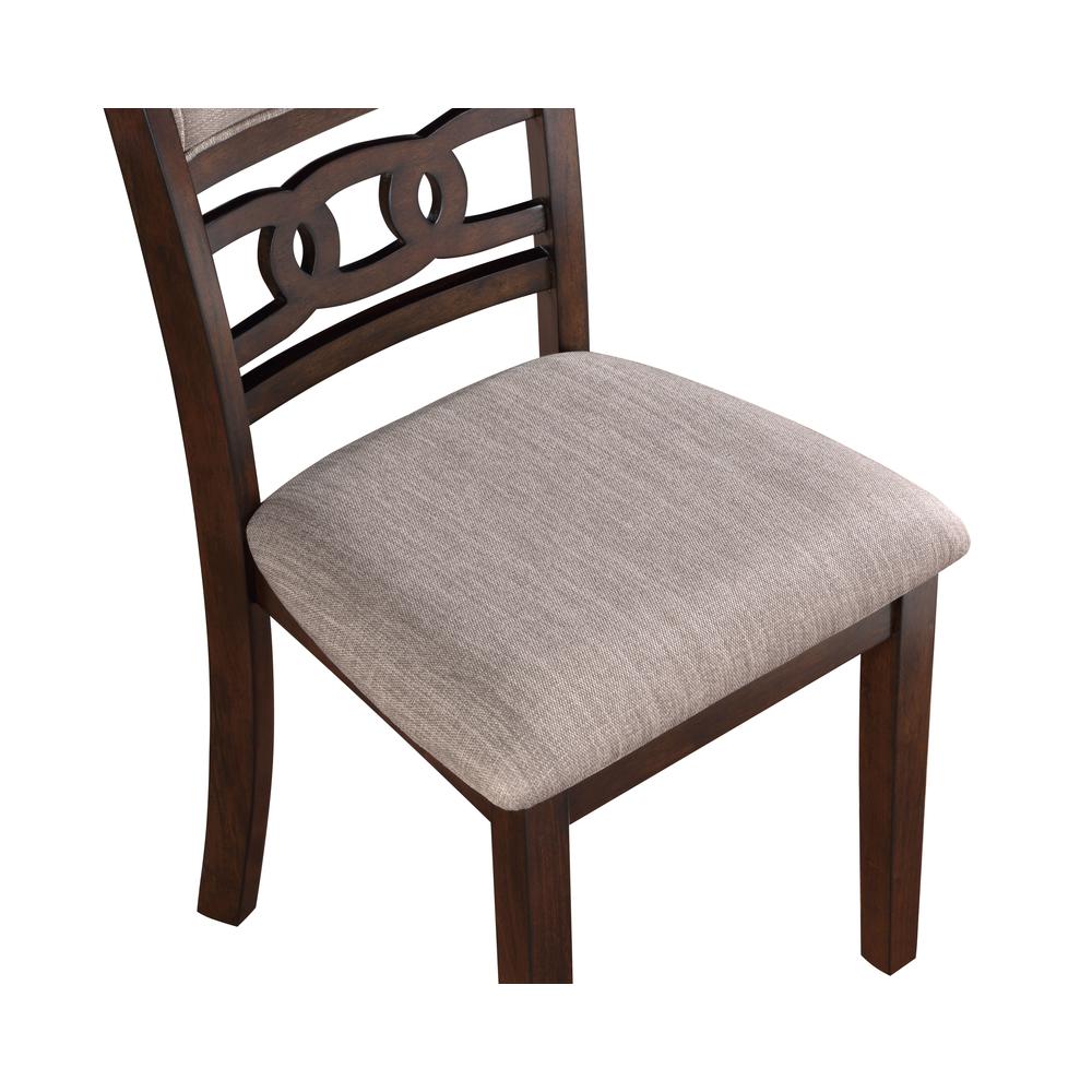 Gia 5-Piece 60" Wood Rectangular Dining Set with 4 Chairs in Cherry. Picture 5