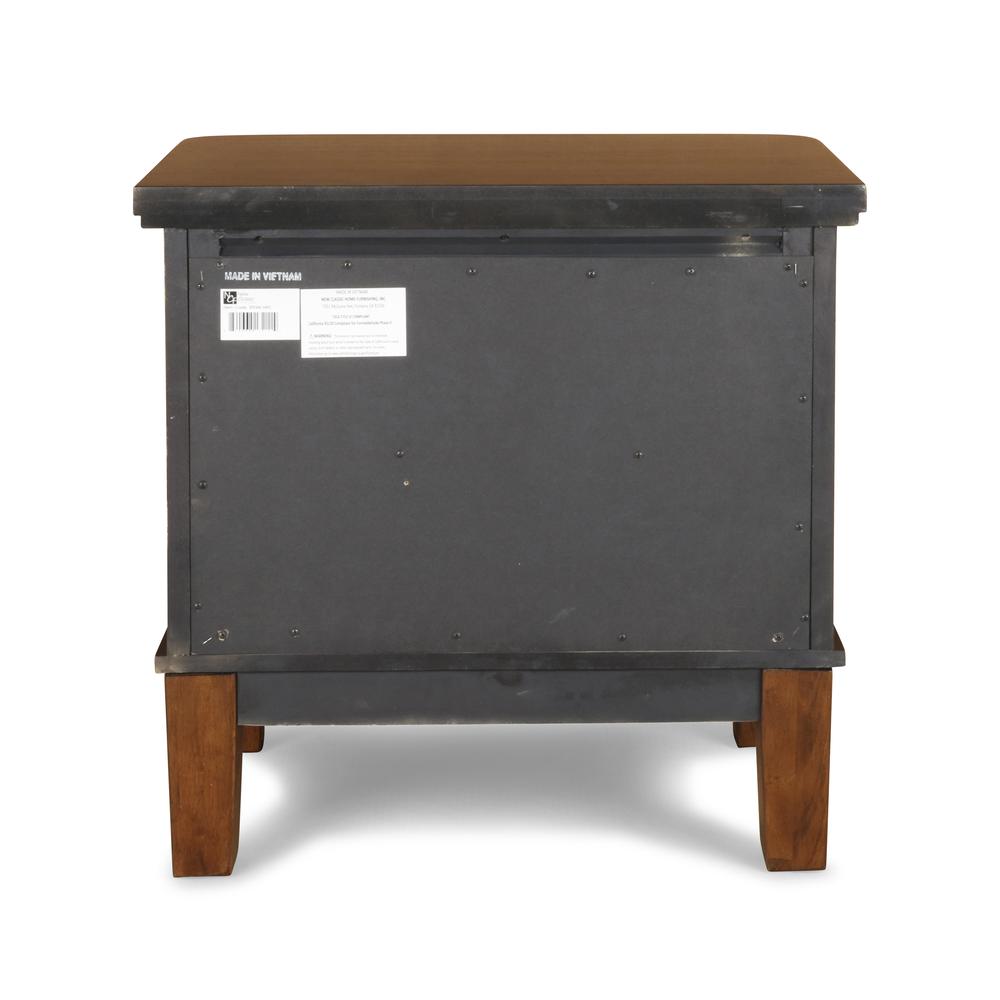 Furniture Cagney Solid Wood 2-Drawer Nightstand in Chestnut Brown. Picture 6