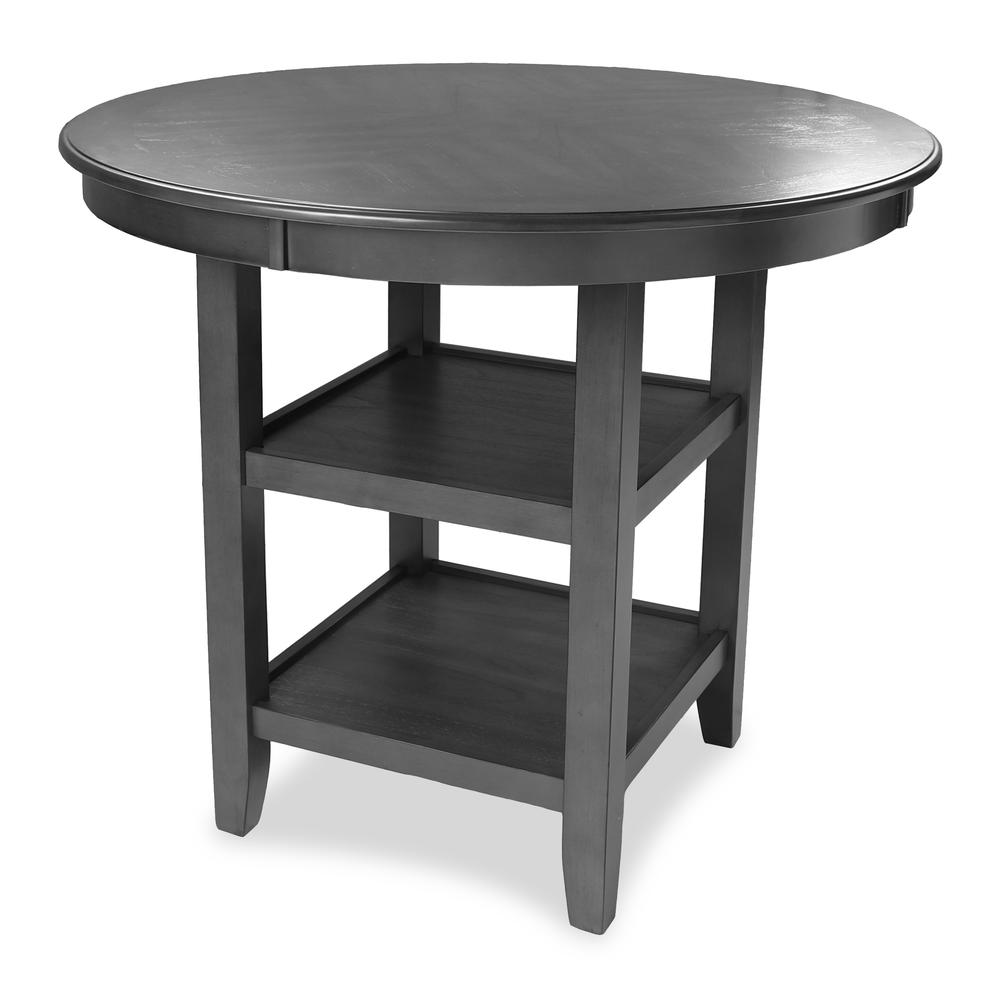 Furniture Mitchell 5-Piece Transitional Wood Counter Set in Gray. Picture 6