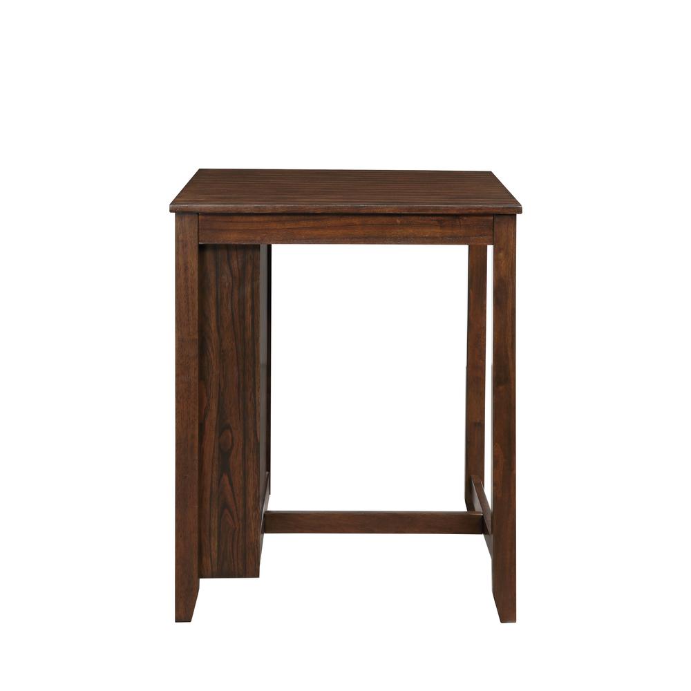 Furniture Gia Solid Wood Counter Table 2 Chairs in Cherry Brown. Picture 10