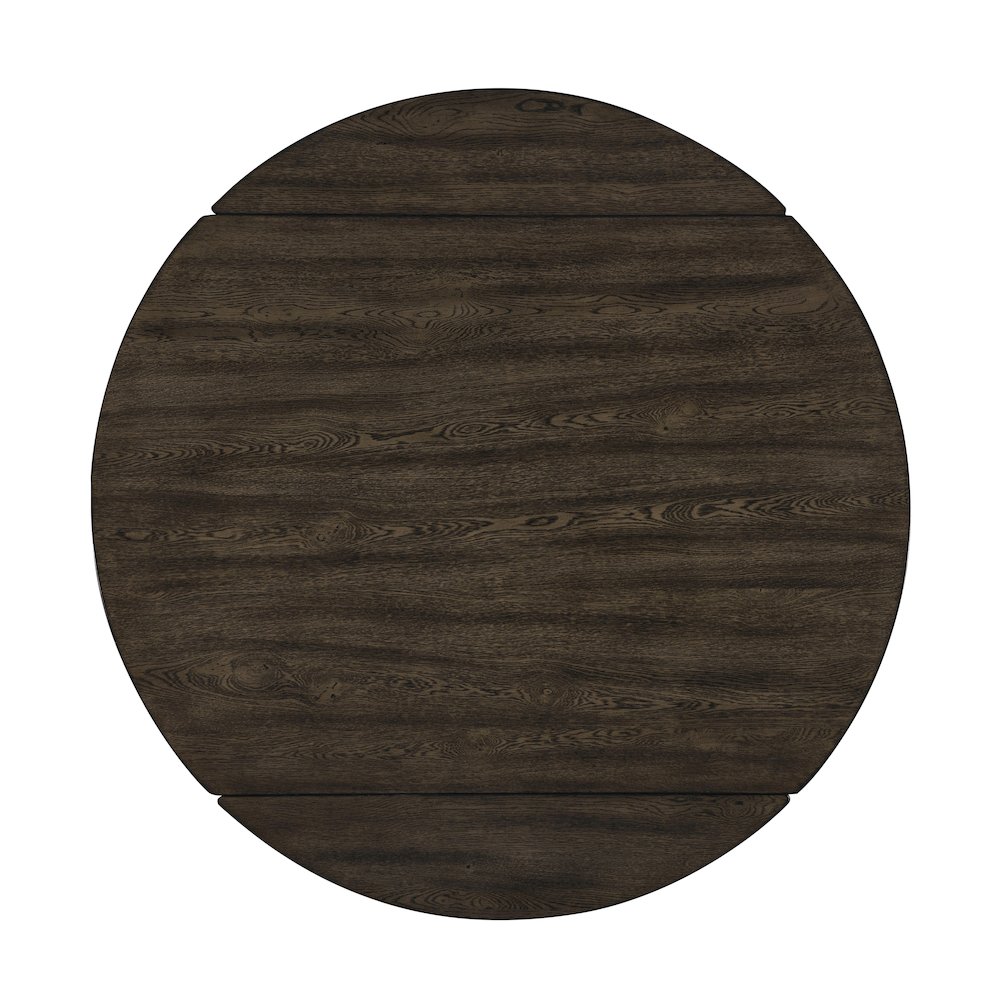 Rex 5-Piece Wood Round Dining Set with Leaf Table, Walnut. Picture 7
