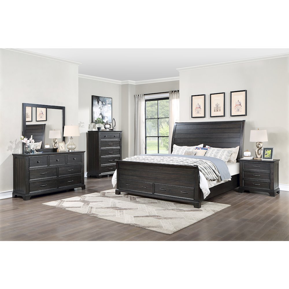 Stafford County 6/6 Storage Bed - Walnut. Picture 6