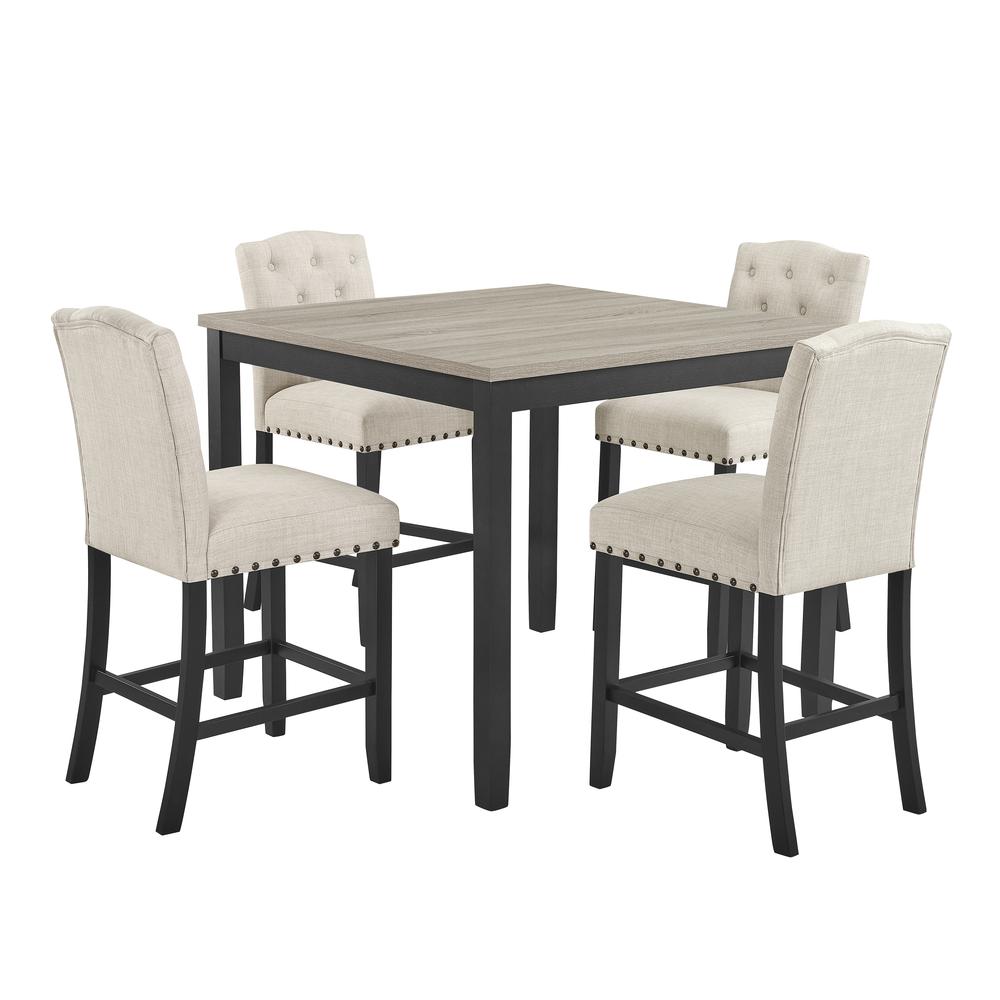 Daphne 5 Pc Natural 42" Counter Set W/Natural Chairs. Picture 3