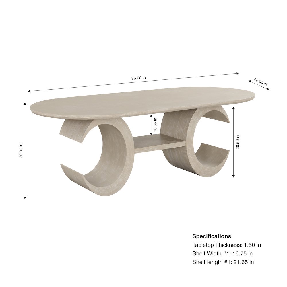 Gwendolyn 7-Pc Wood Oval Dining Set with 6-Chair in Taupe. Picture 18