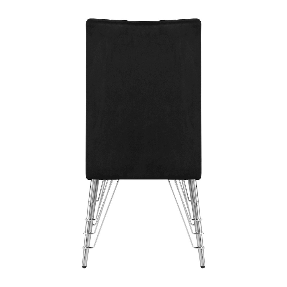 Ava Wood Upholstered Dining Chair in Black (Set of 2). Picture 5