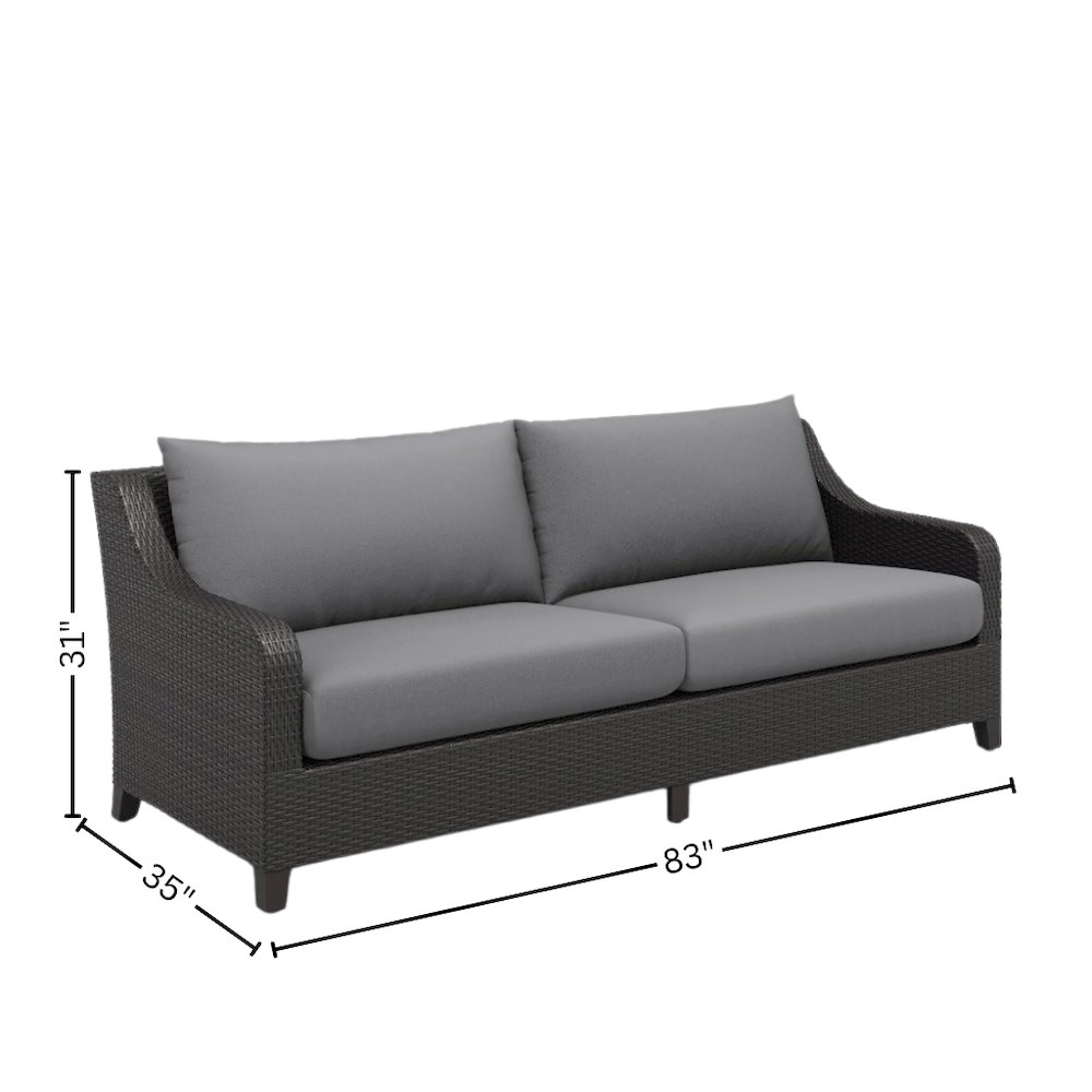 Wicker Patio Furniture Set of Outdoor Loveseat and Coffee Table, Set of 2. Picture 11
