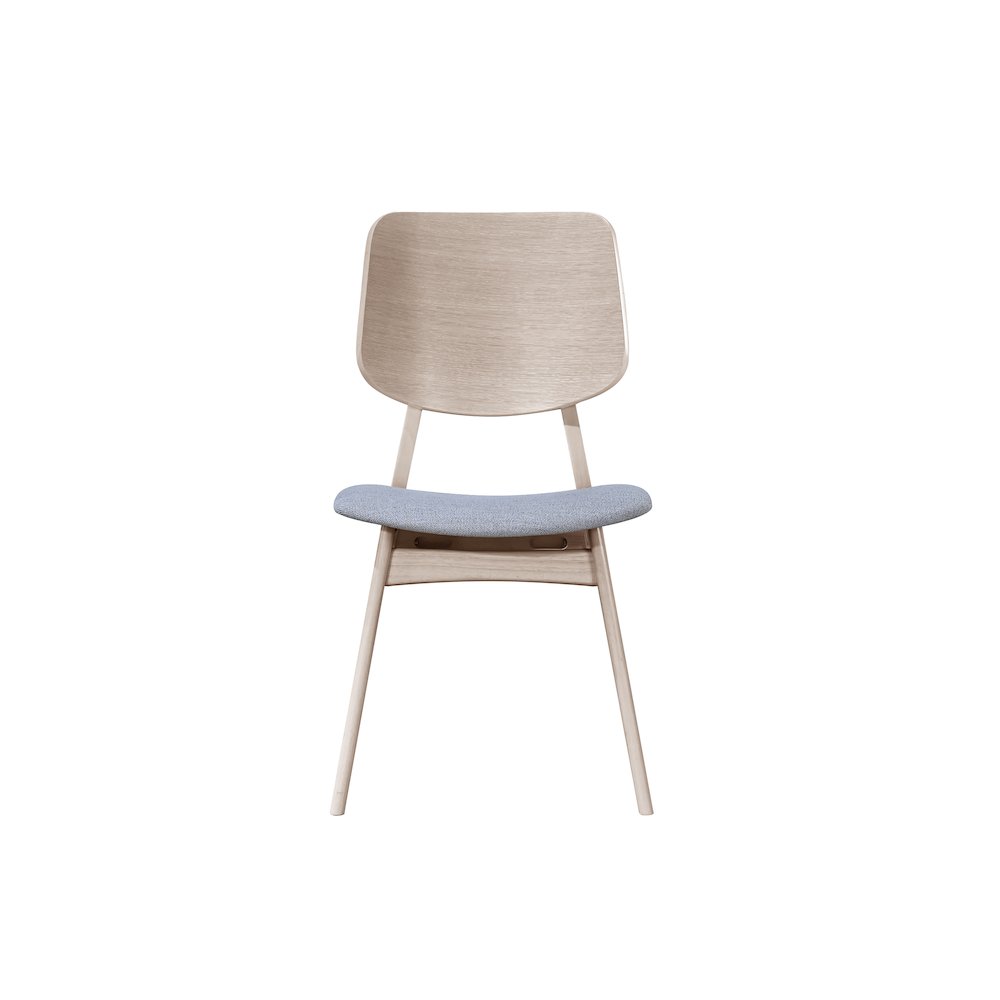 Oscar Wood Back Dining Chair (Set of 2), White Ash. Picture 3