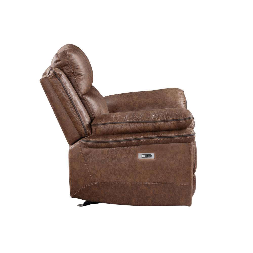 Ryland Glider Recliner W/Pwr Fr- Brown. Picture 3
