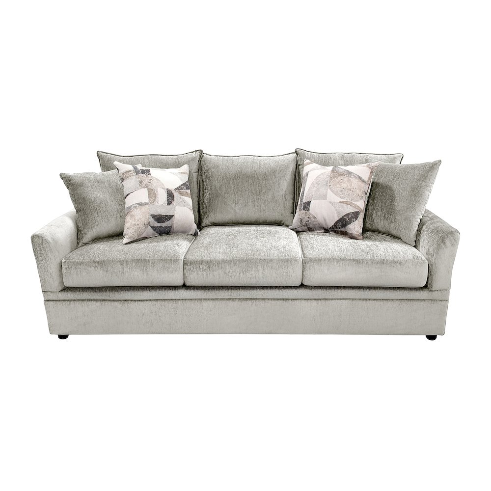 Sylvie Polyester Upholstered Sofa in Light Gray. Picture 2