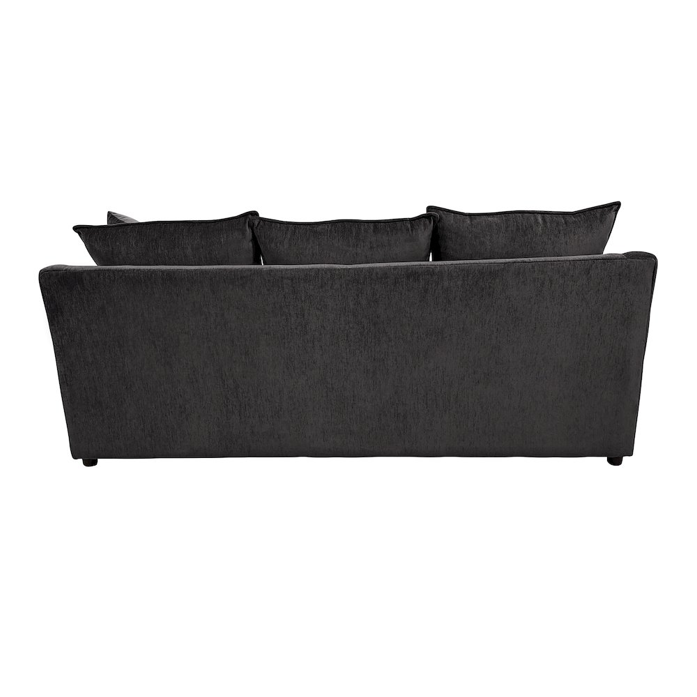 Sylvie Polyester Upholstered Sofa in Dark Gray. Picture 4