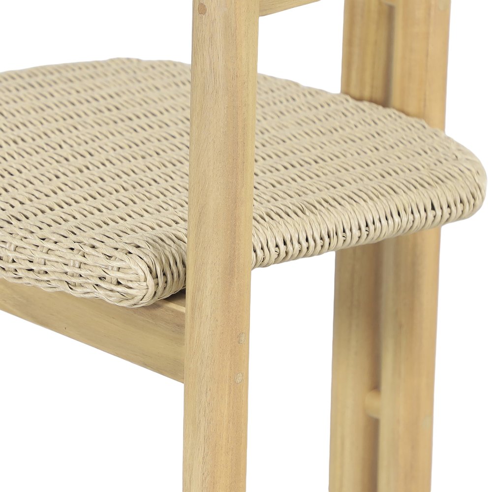 Sedona Wood Patio Dining Chair in Natural (Set of 2). Picture 9