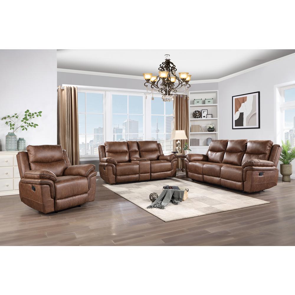 Ryland Glider Recliner- Brown. Picture 8