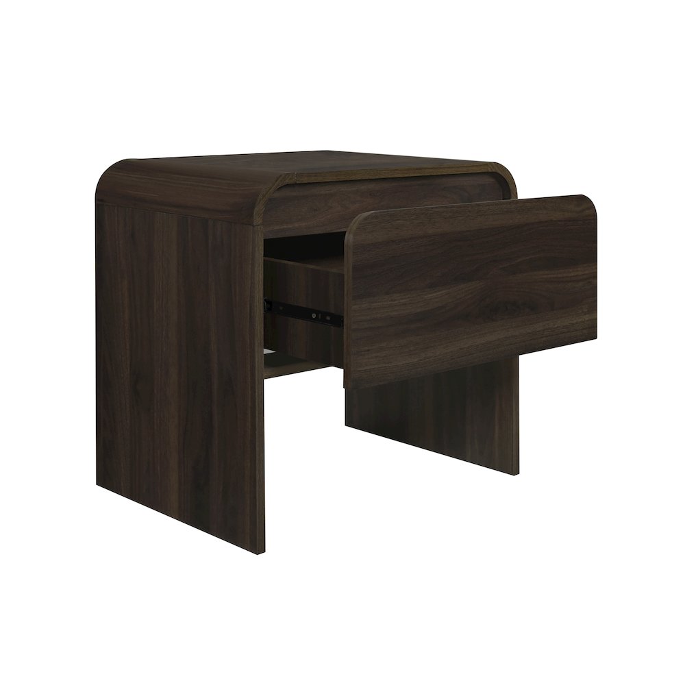 Mara 15.75 in. Walnut Rectangular Wood End Table. Picture 3
