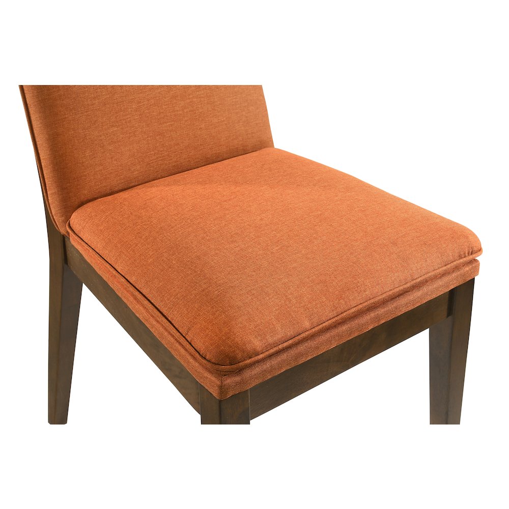 5-Piece Wood Dining Set in Brown and Orange. Picture 11