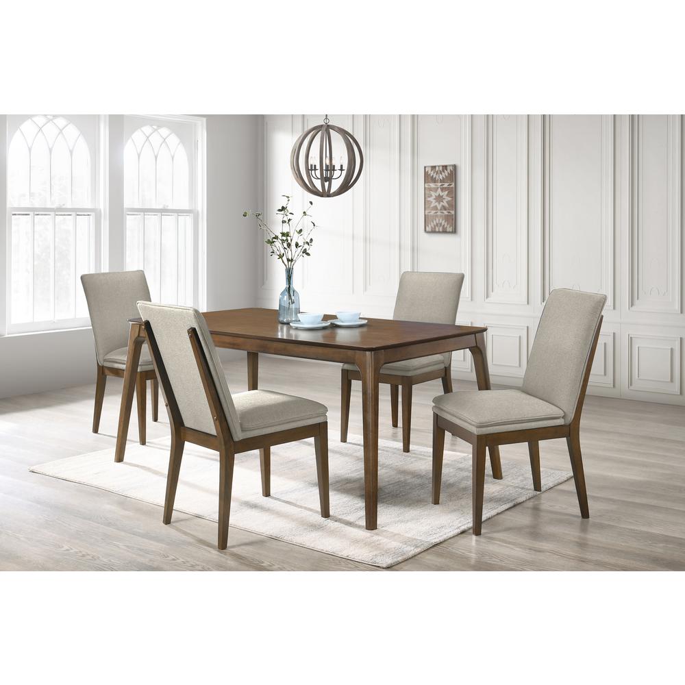 Maggie Dining Chair W/Natural Cushion-Walnut, Set of 2. Picture 7