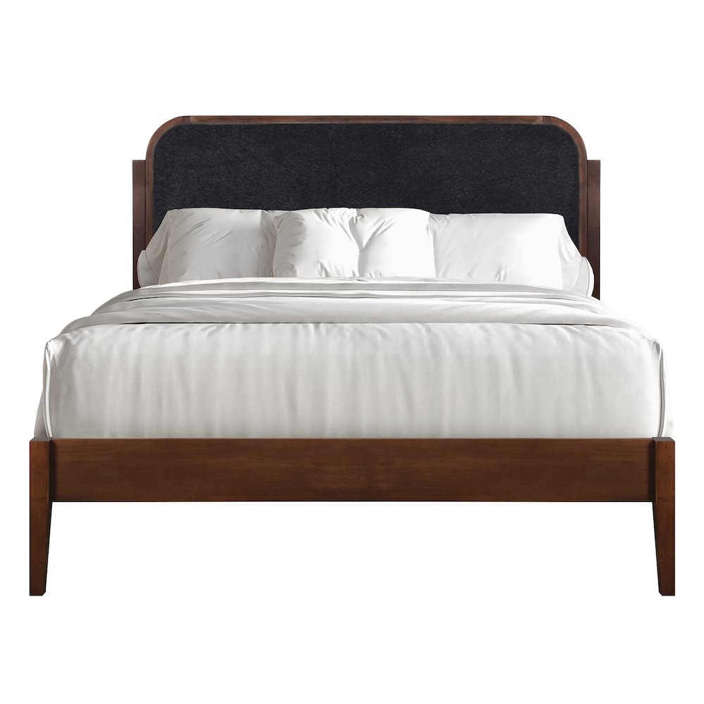 New Classic Furniture Hawthorne Wood Queen Platform Bed in Walnut/Charcoal. Picture 2