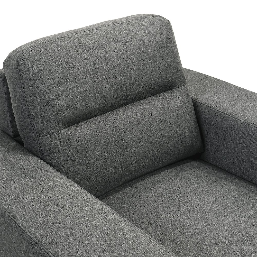 Vale 2-Piece Polyester Fabric Sofa and Chair Set, Gray. Picture 13