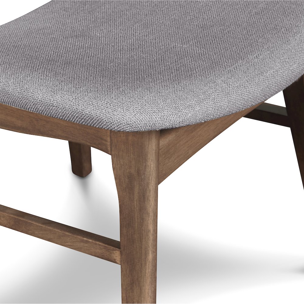 Oscar 3-Piece Wood Corner Table Set in Walnut/Dark Gray. Picture 12