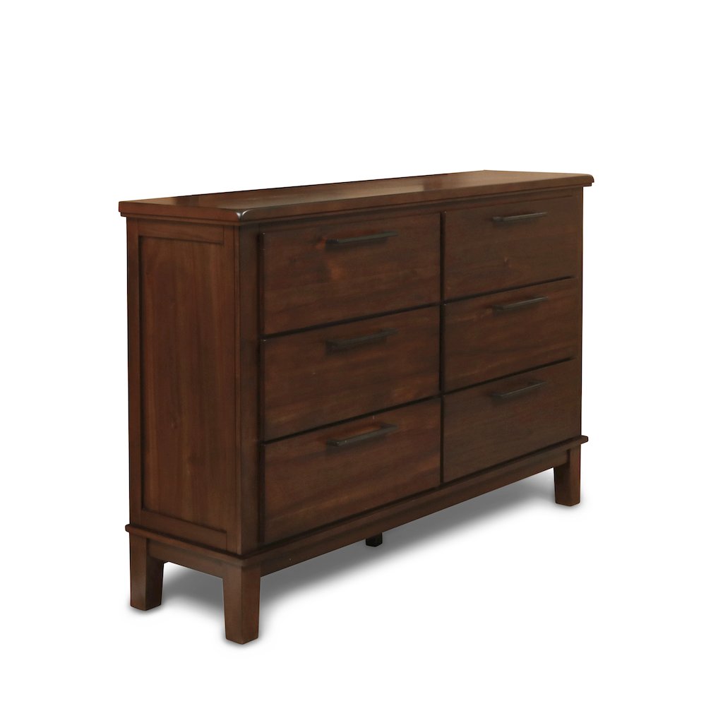 Cagney 3-Pc Wood Bedroom Set with Dresser in Chestnut. Picture 8