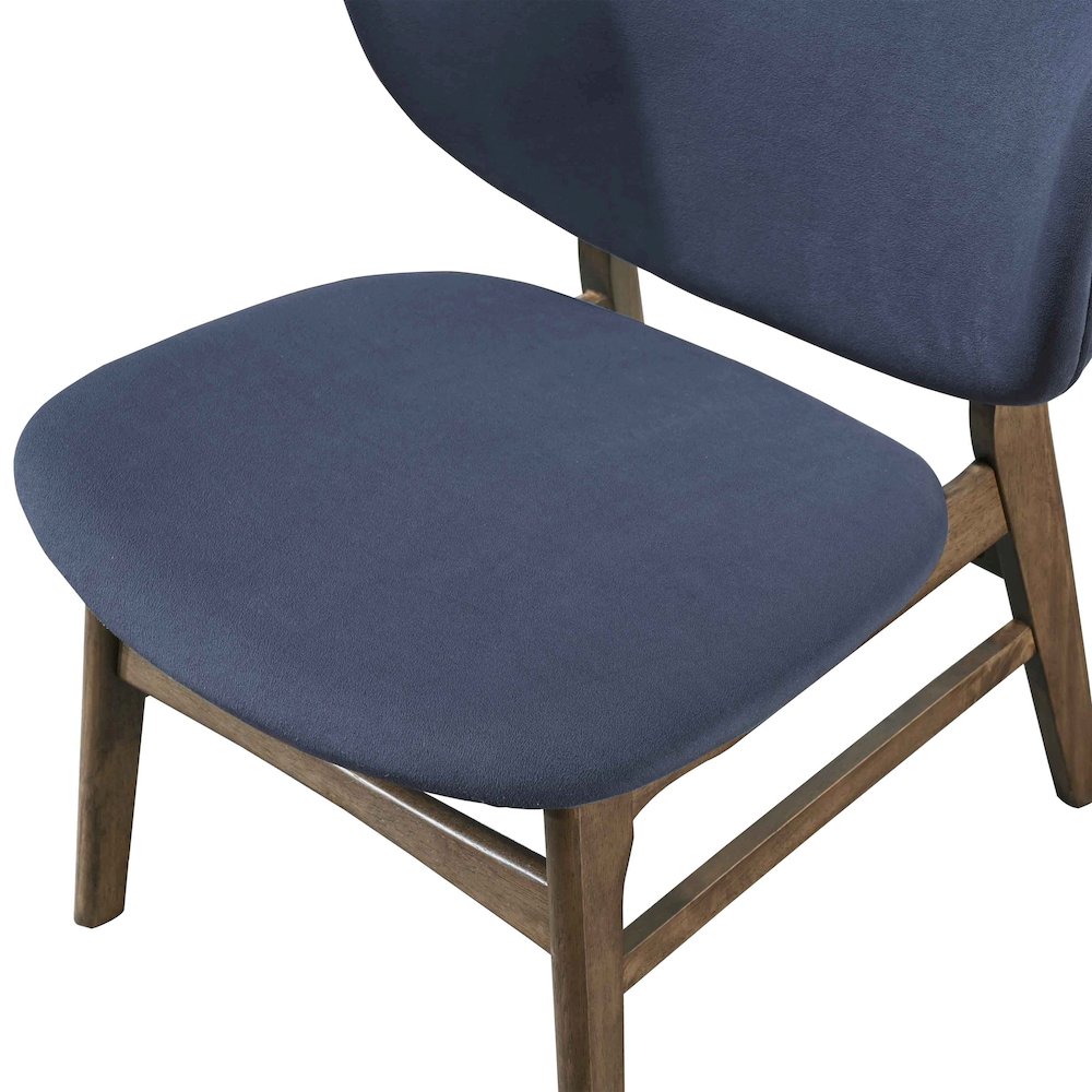 Adler 2-Piece Wood & Fabric Lounge Chair in Blue. Picture 7
