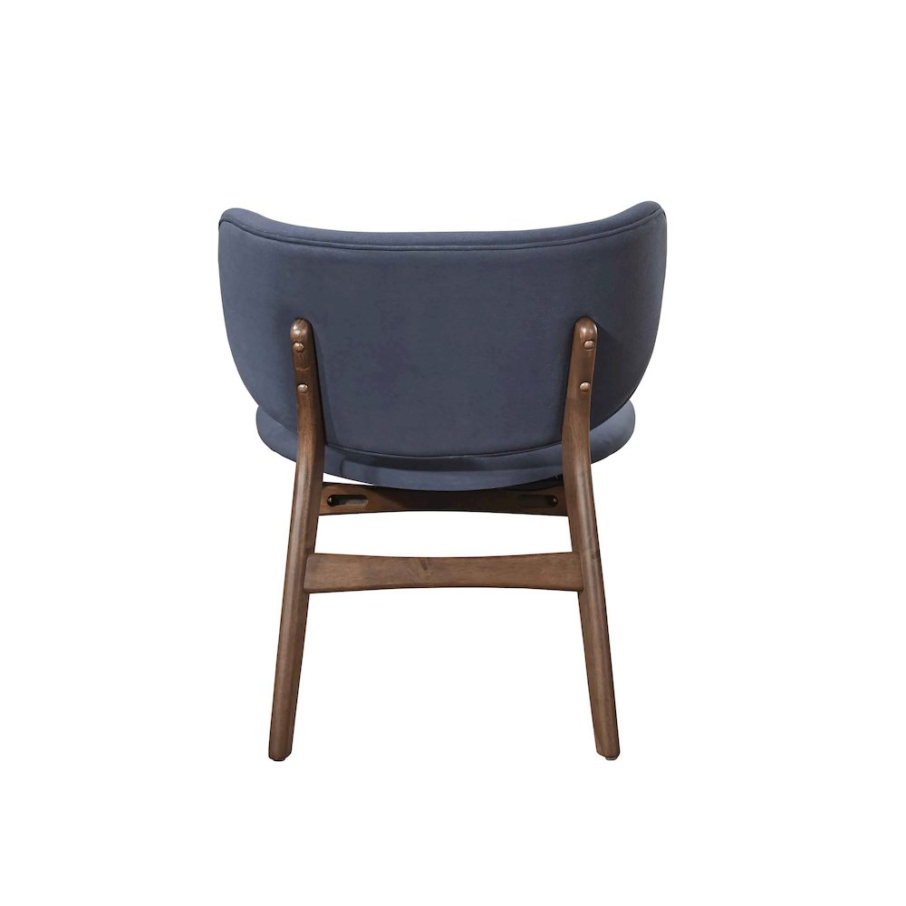 Adler 2-Piece Wood & Fabric Lounge Chair in Blue. Picture 6
