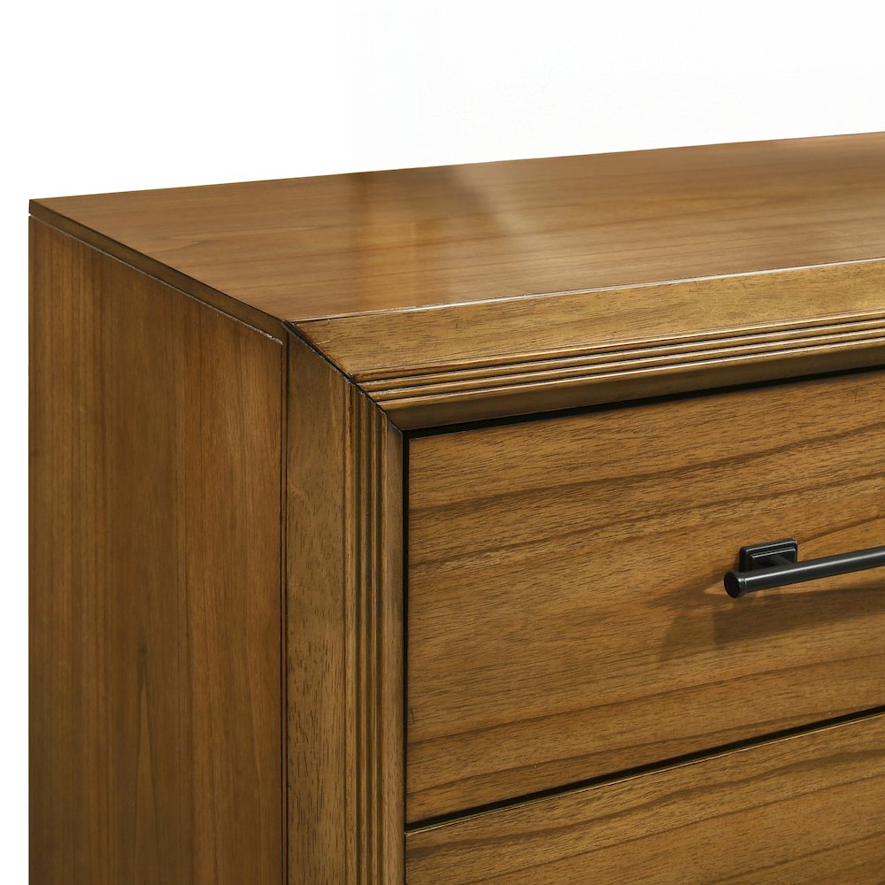 Talcott Wood 6-Drawer Dresser in Honey/Brown. Picture 7
