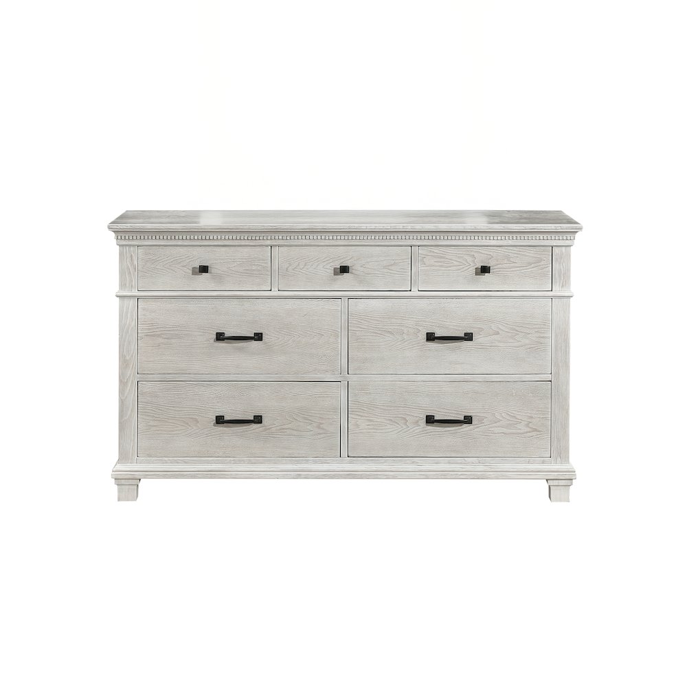 Silver Sands Wood 7-Drawer Dresser in Gray. Picture 7