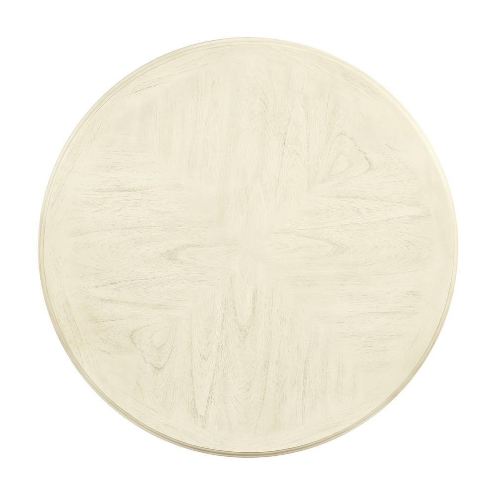 Amy 5-Piece Wood Round Counter Set with 4 Chairs in Bisque Beige. Picture 5