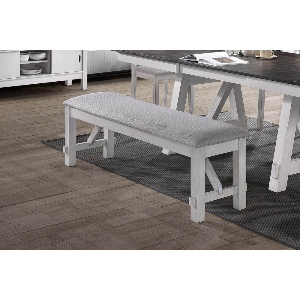 Maisie Bench-White/ Brown. Picture 2