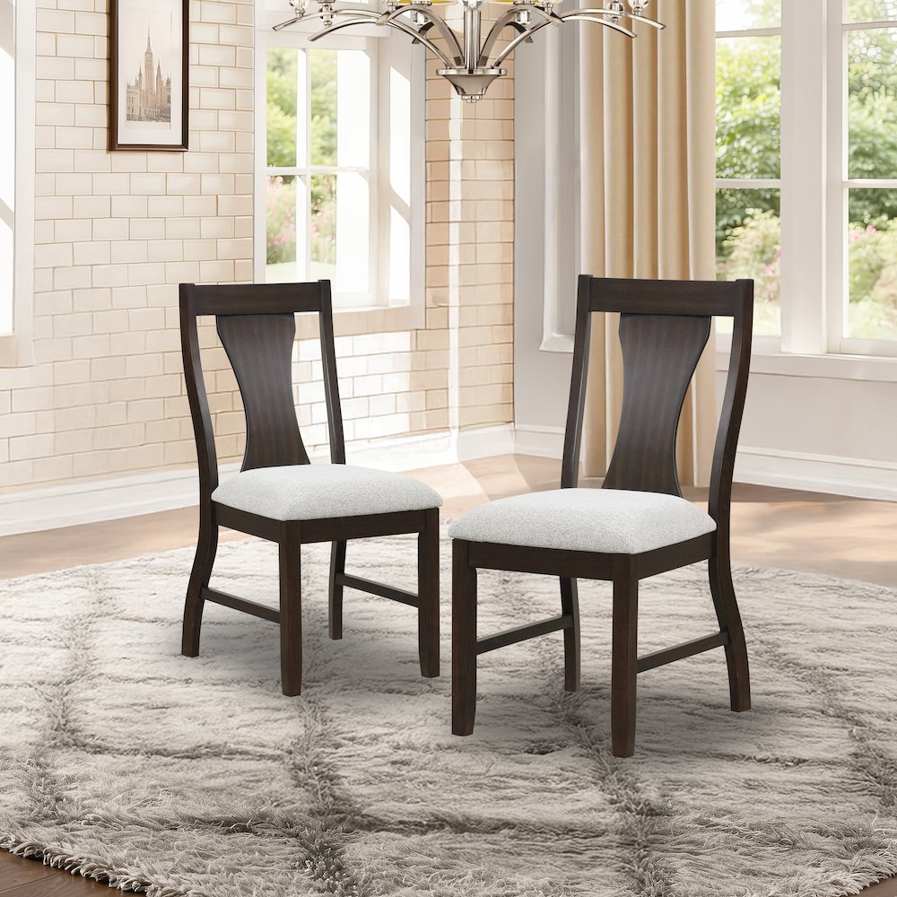 Chestnut Ridge Wood Dining Chair in Brown (Set of 2). Picture 7