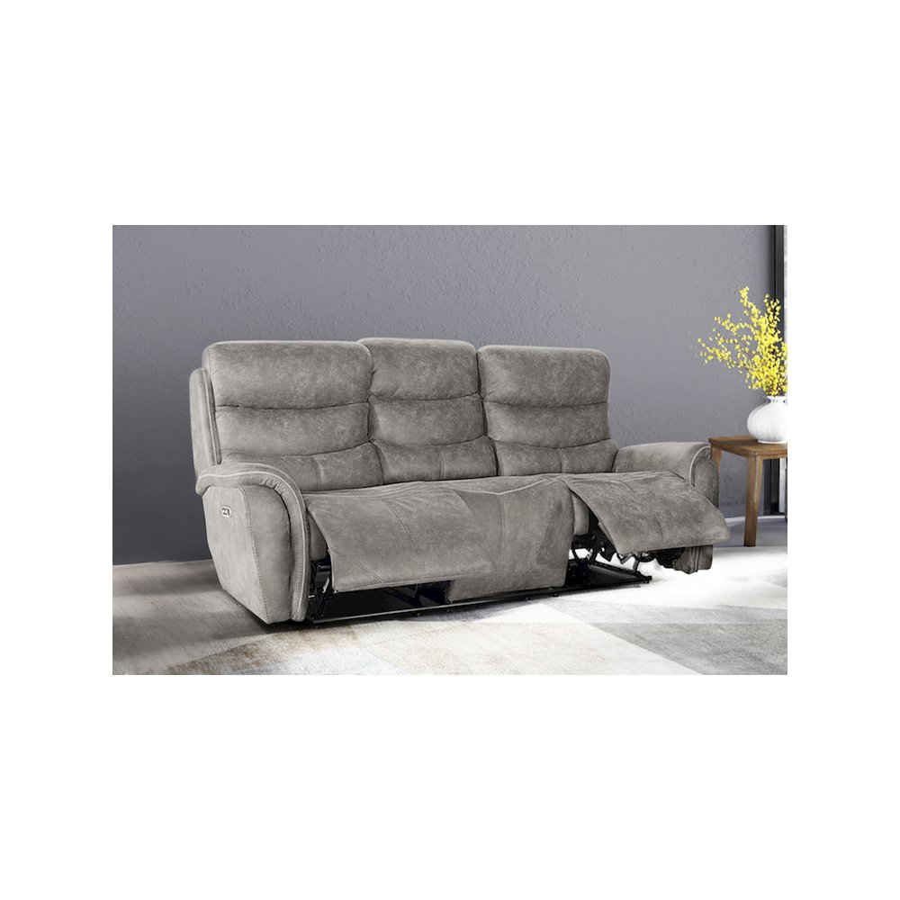 Kamari Fabric Power Reclining Sofa, Gray. Picture 8