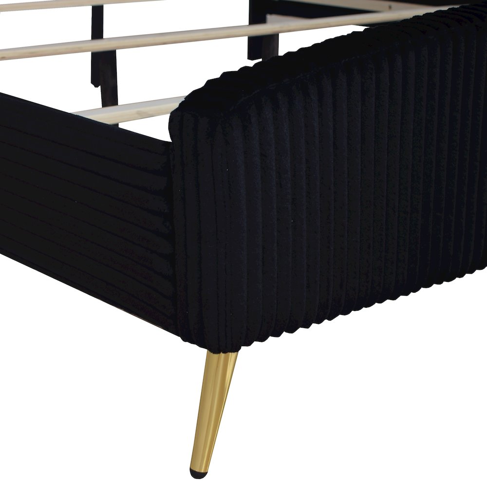 Kailani Wood King Bed, Black. Picture 6