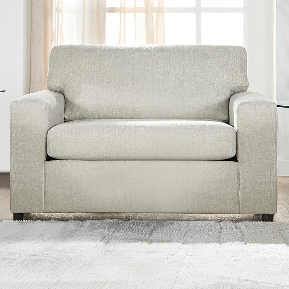 Kylo Natural Polyester Fabric Oversized Chair and a Half. Picture 2