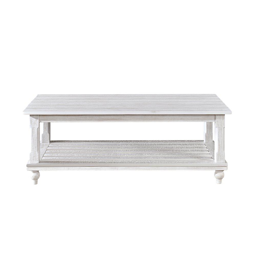Cade 3-Piece Wood Occasional Table Set in White. Picture 4
