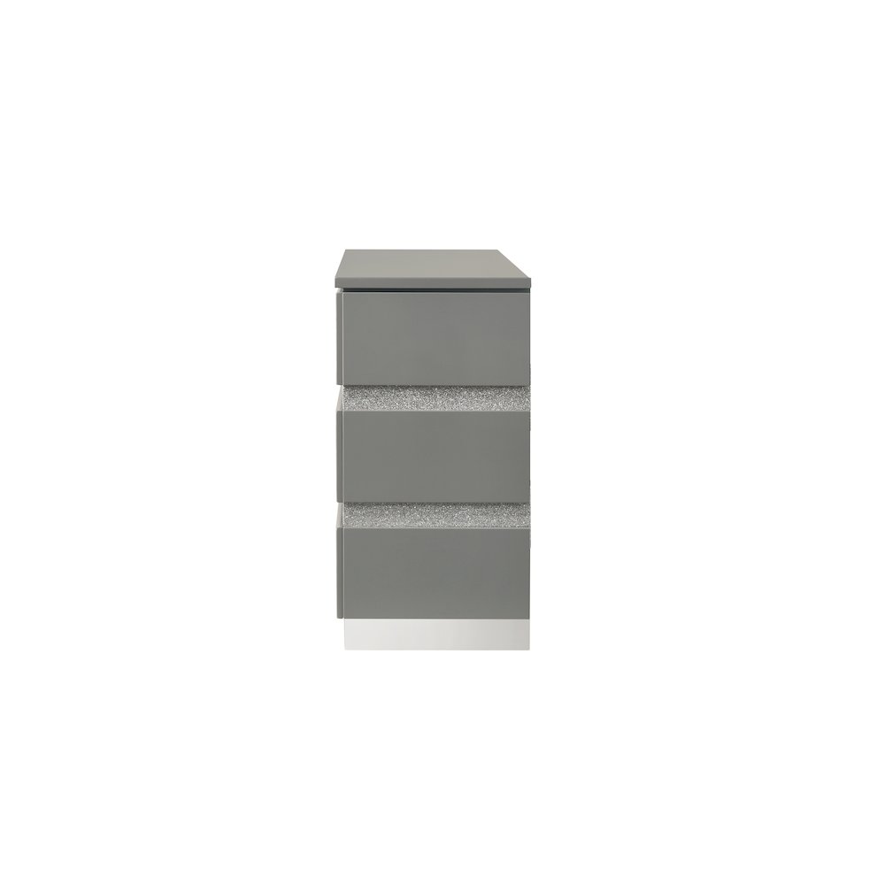 Paradox Glam Wood 6-Drawer Dresser, Gray. Picture 5