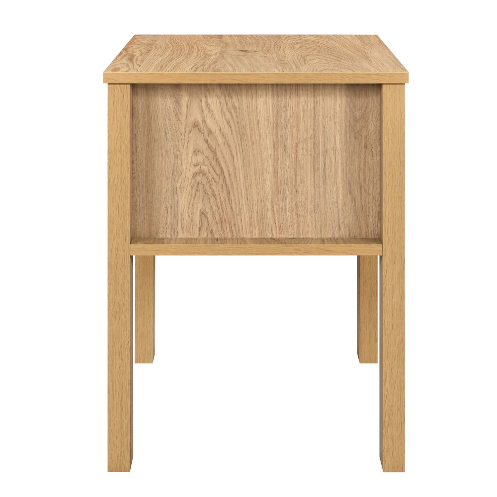 New Classic Furniture Thayer Wood 1-Drawer End Table in Natural/Beige (Set of 2). Picture 5