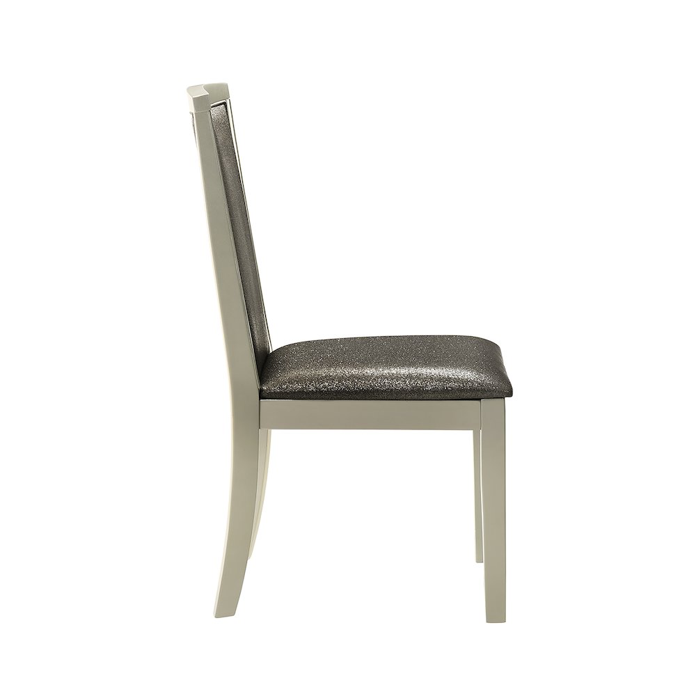 Lumina Wood Dining Chair in Silver (Set of 2). Picture 4